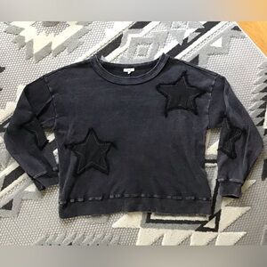 Easel Black Long Sleeve Star Tee